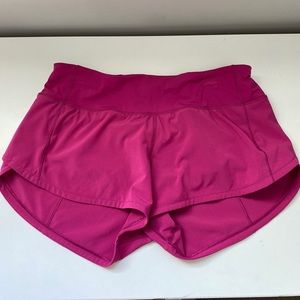 Lululemon Ripened Raspberry Speed Up shorts